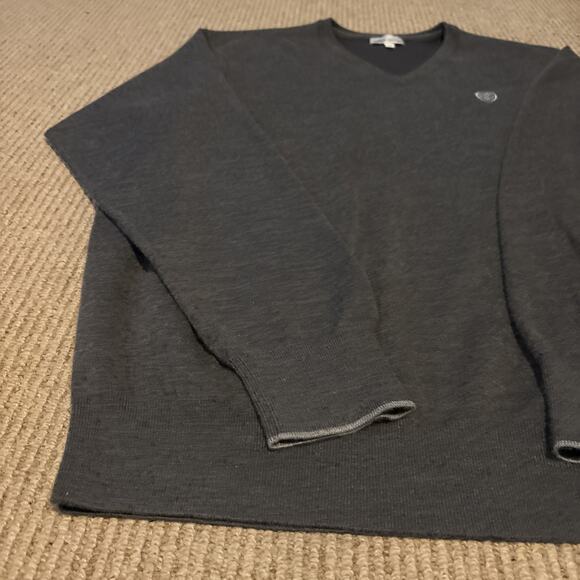 Peter Millar Sweater Mens XL Gray Cotton Cashmere Silk Blend Pullover Golf - Picture 4 of 9